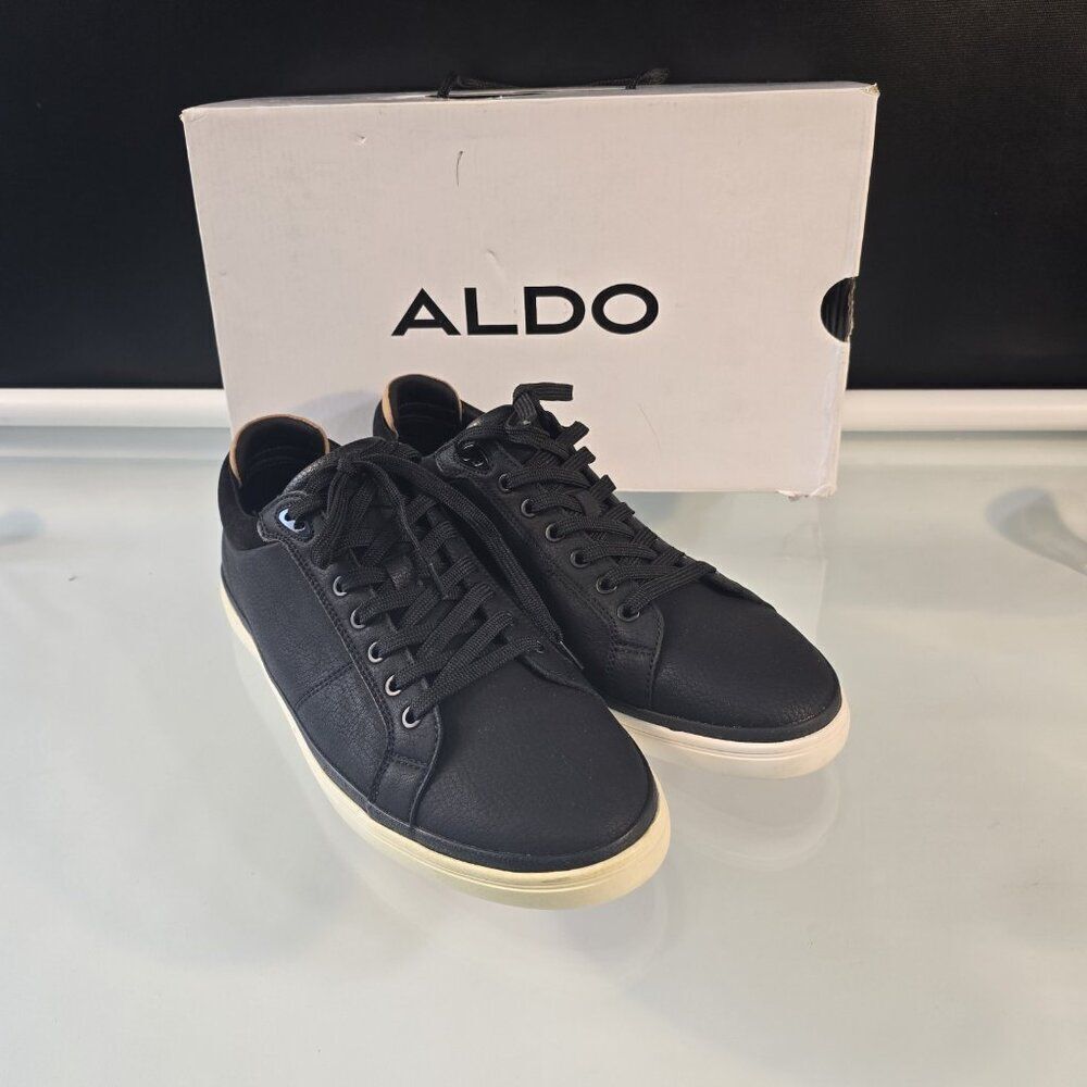 ALDO Finespec Low Top Sneaker Men's Size US 9.5 Pillow Walk Black